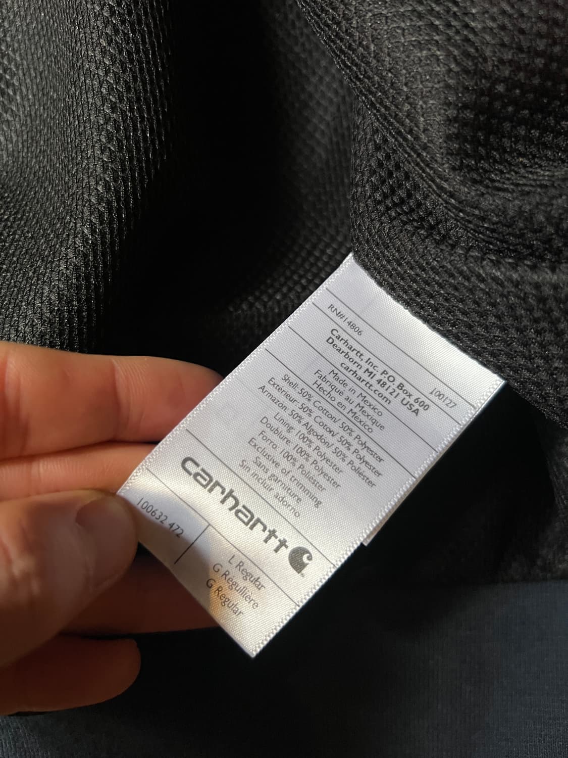 [L]칼하트 USA 써멀 네이비 후드 집업 상품이미지7