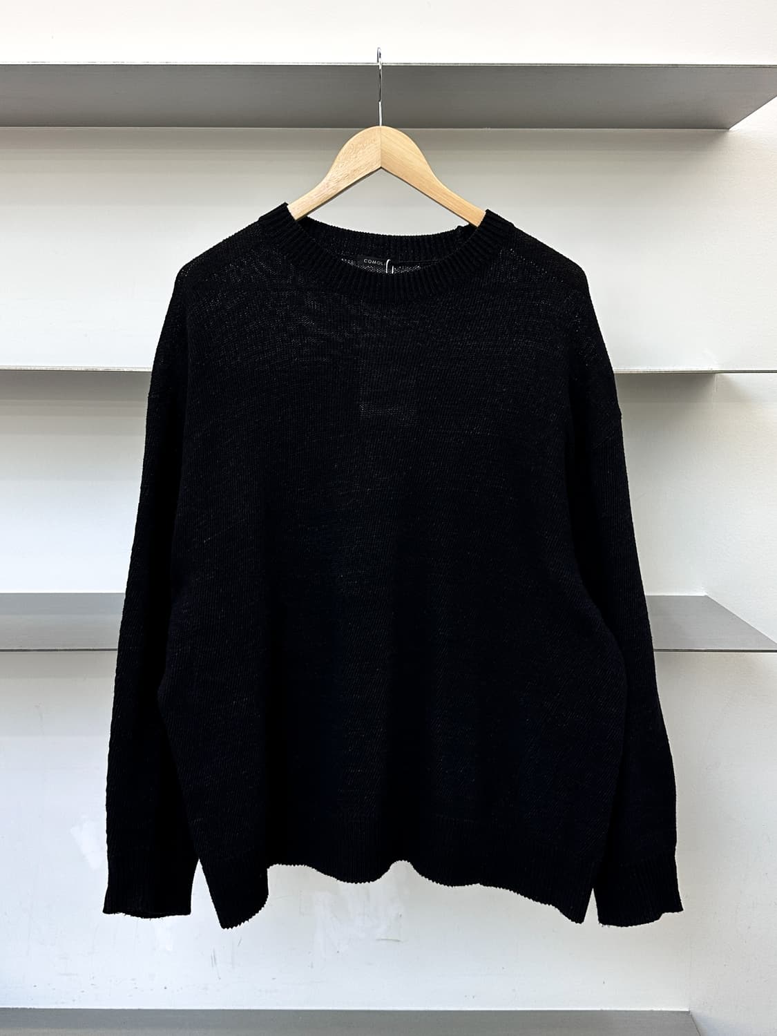 코모리 24ss 블랙 코튼 스웨터 상품이미지1