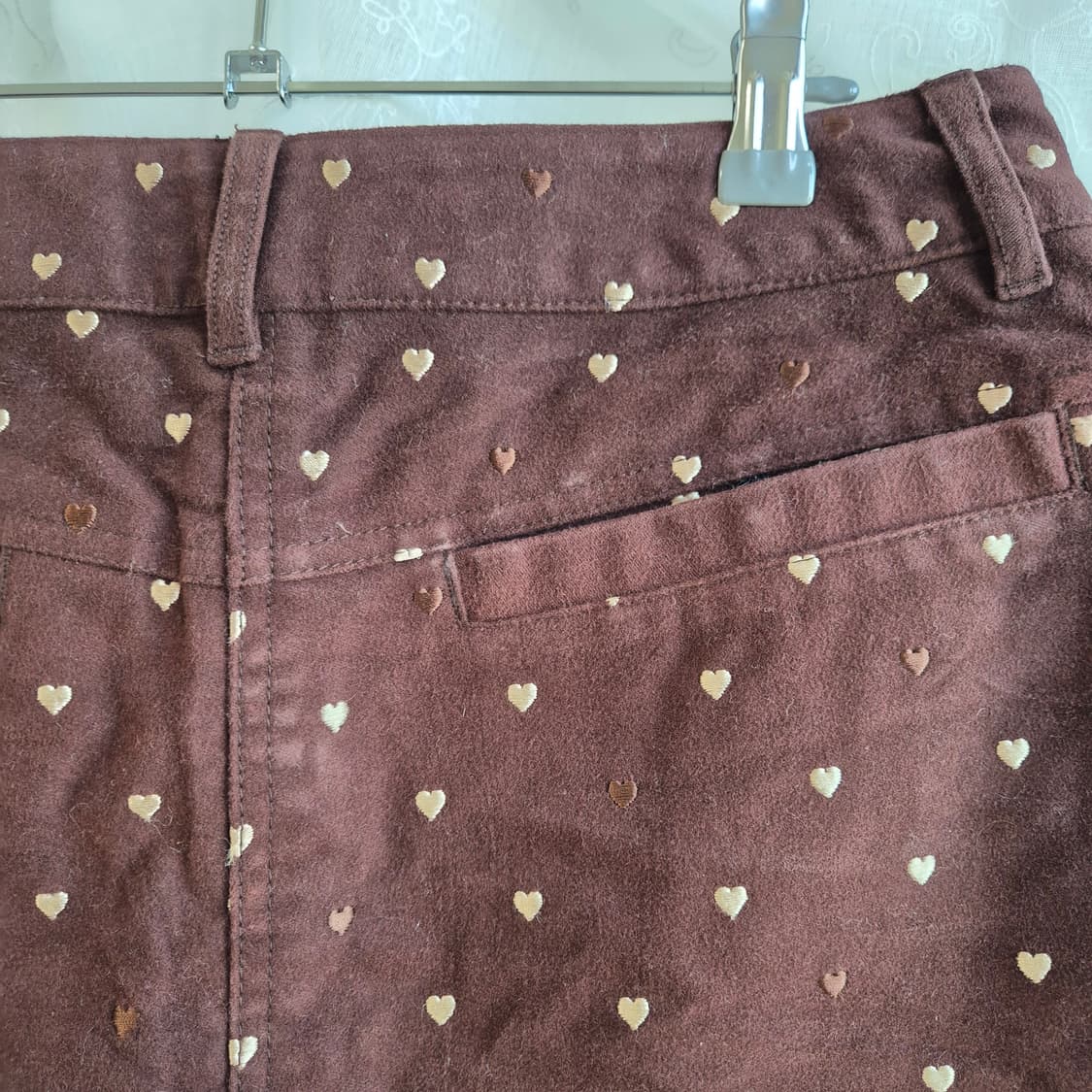 코코아 하트 자수 미니 스커트 상품이미지6