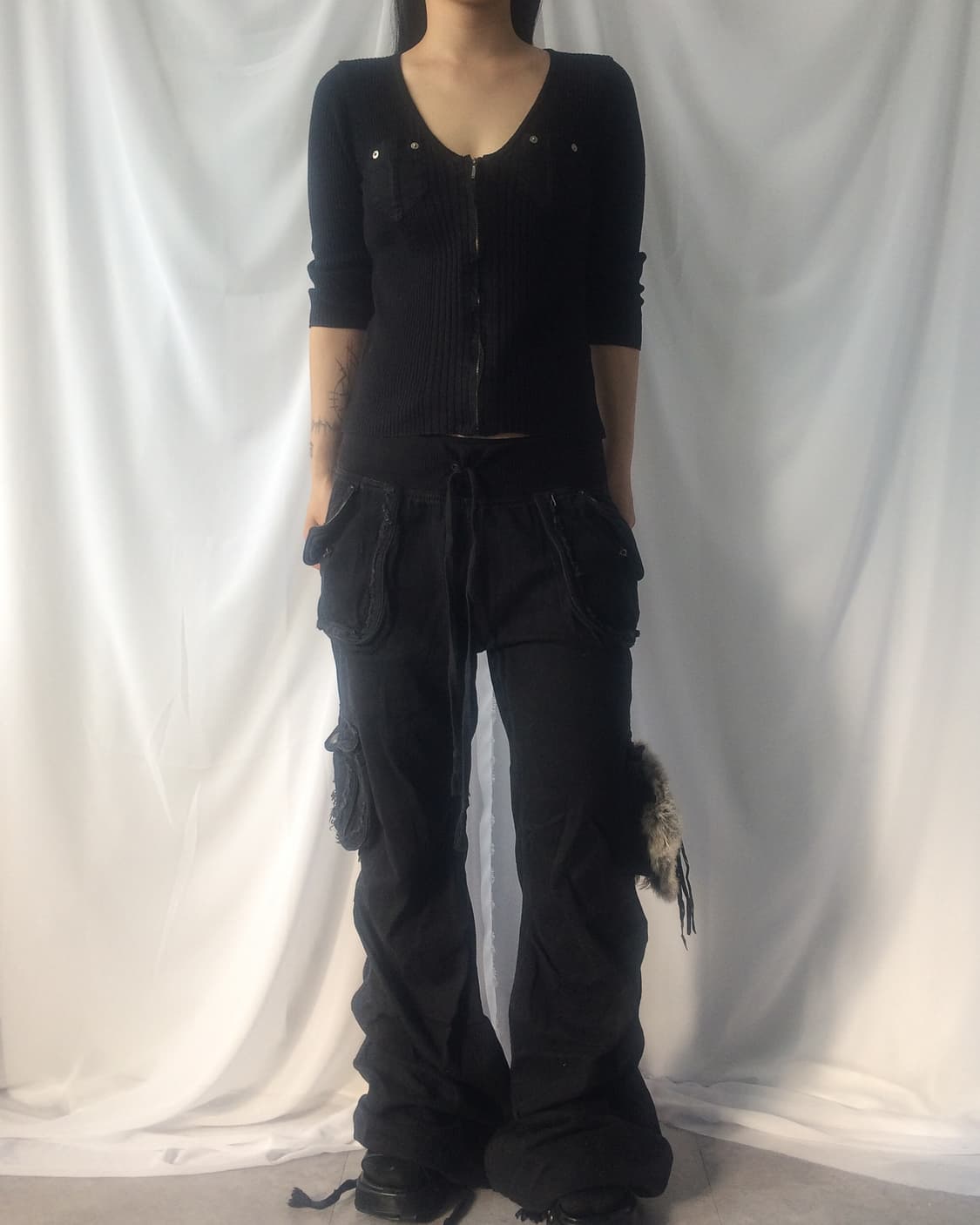 Pocket point ribbed zip up 상품이미지5