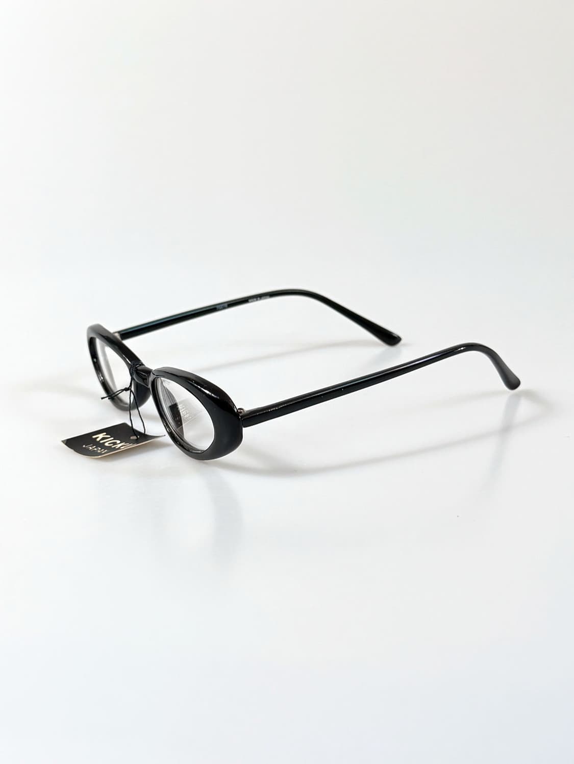90s KICKU JAPAN 블랙 뿔테 캣아이 빈티지 안경 상품이미지3