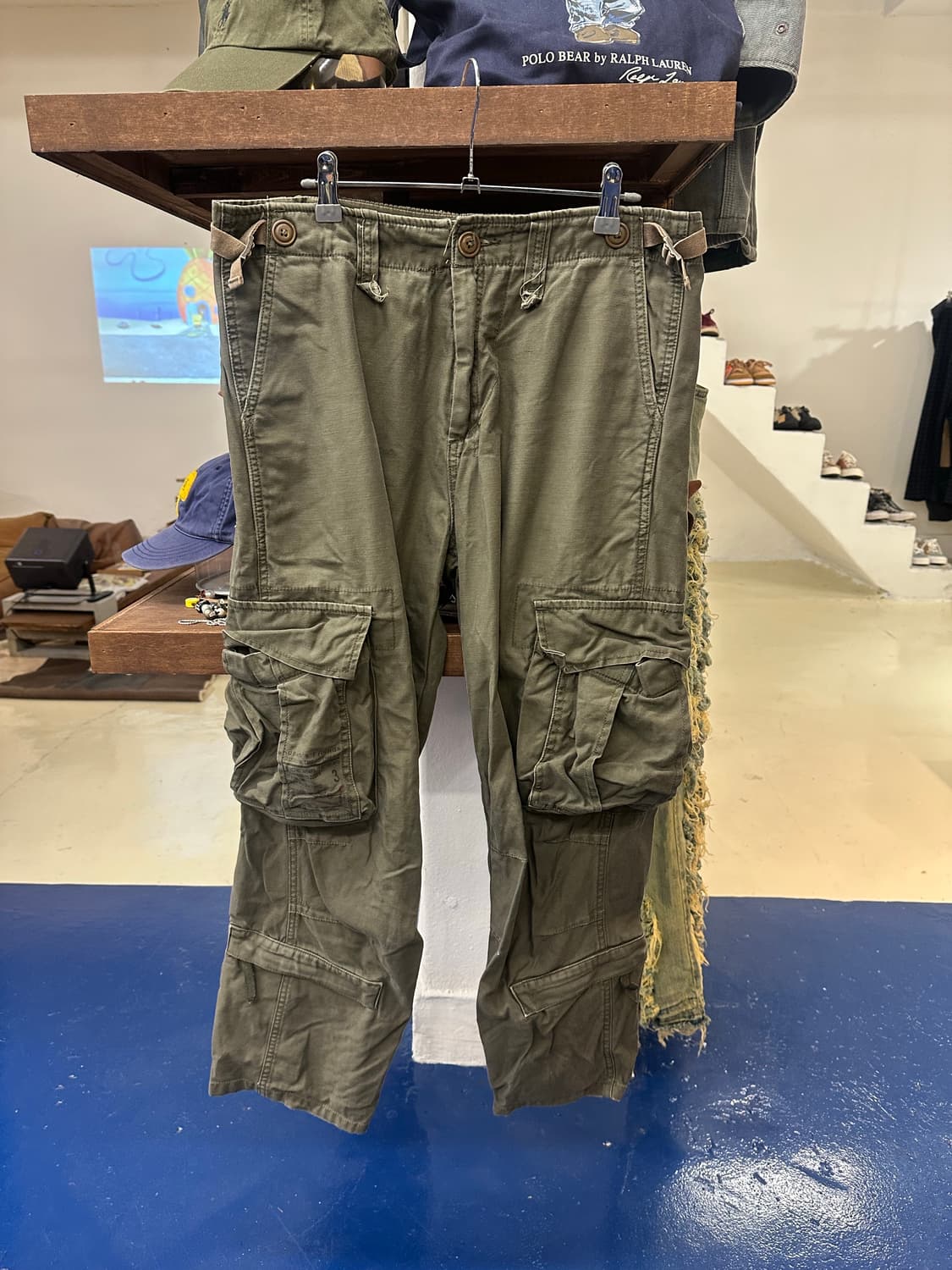 Adhams 카키 카고 팬츠 상품이미지3