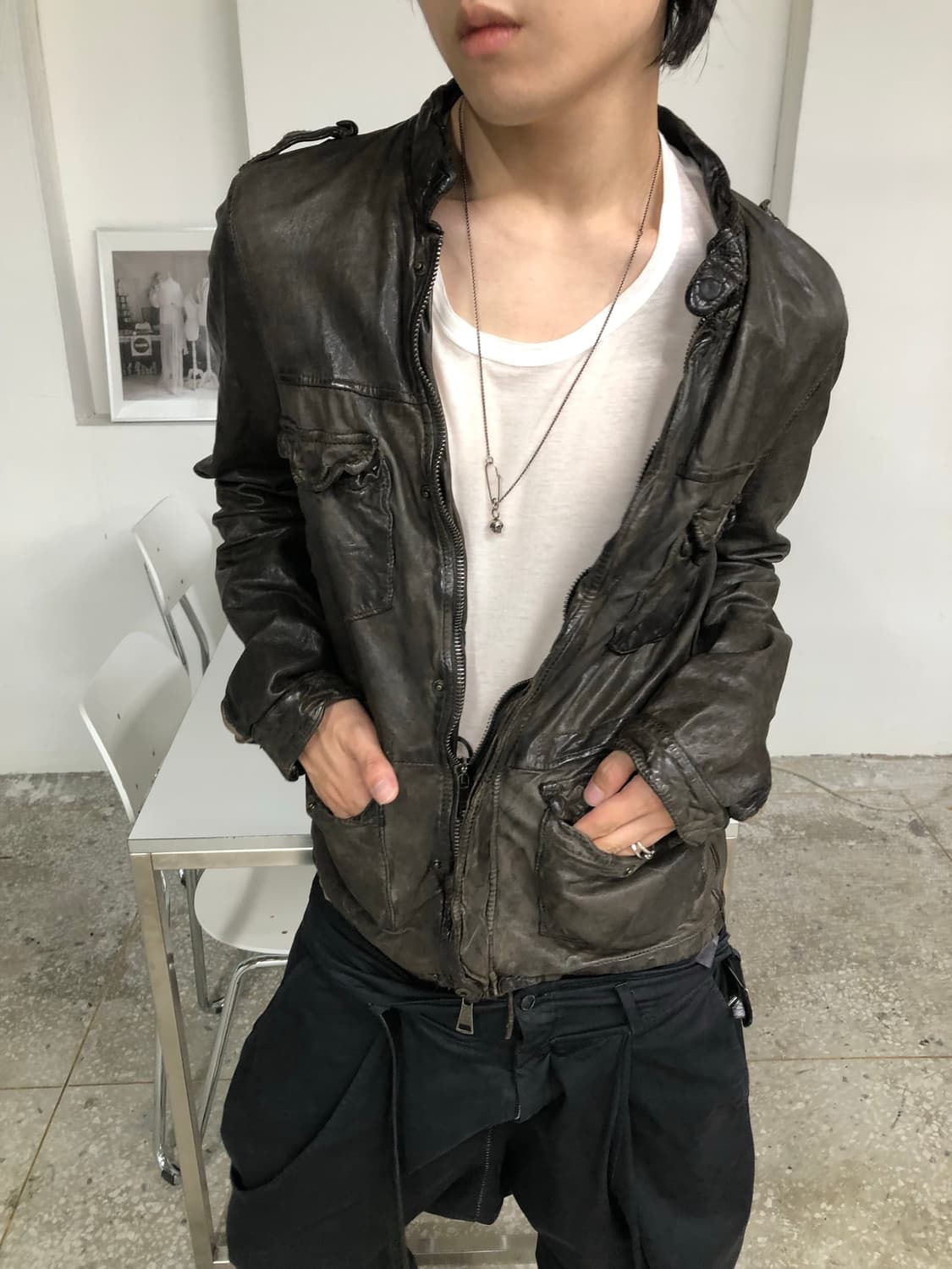 조르지오 브라토 아티잔 레더 자켓 상품이미지1