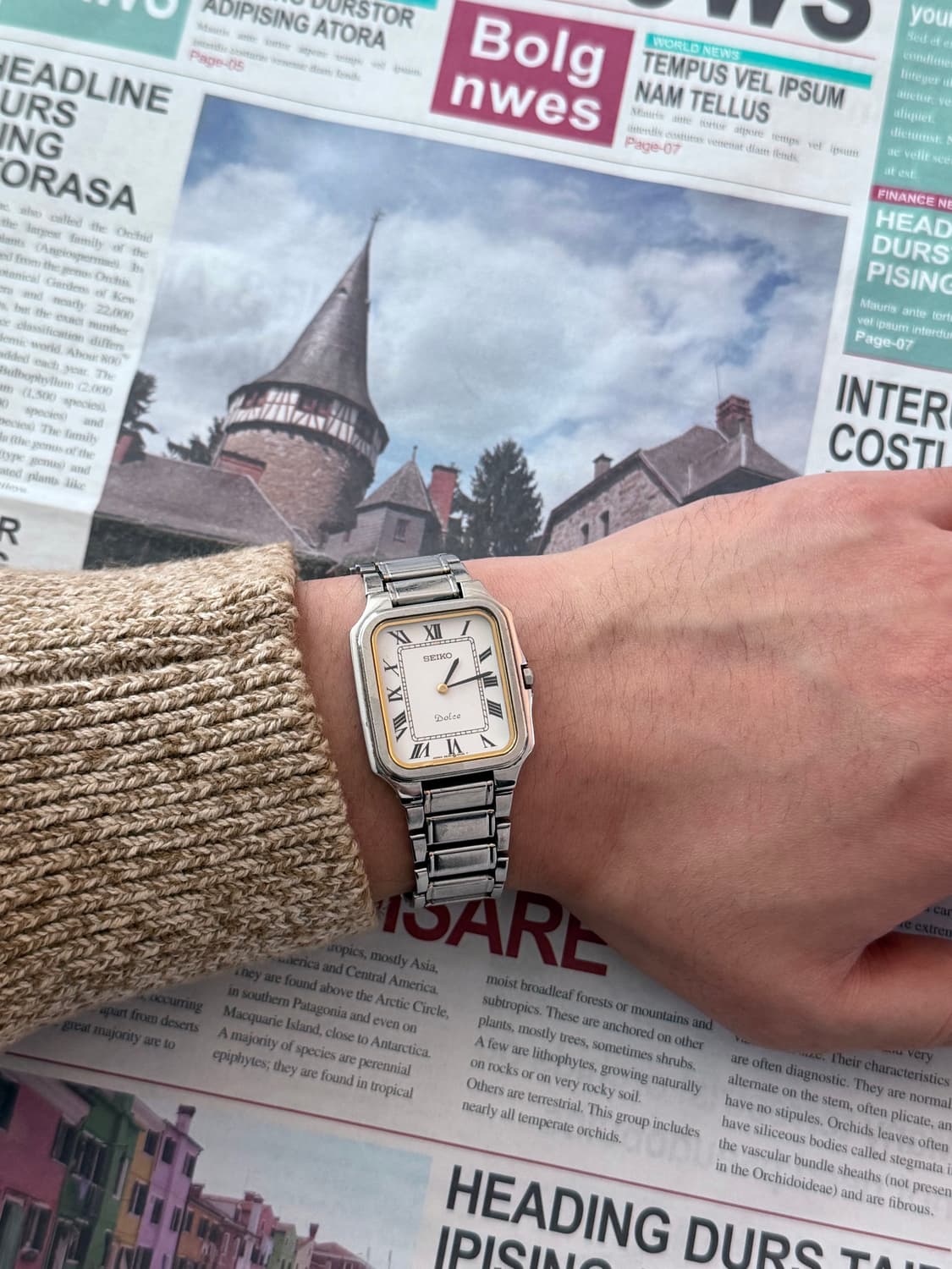 Seiko 세이코 Dolce 스퀘어 콤비 로만 인덱스  상품이미지6