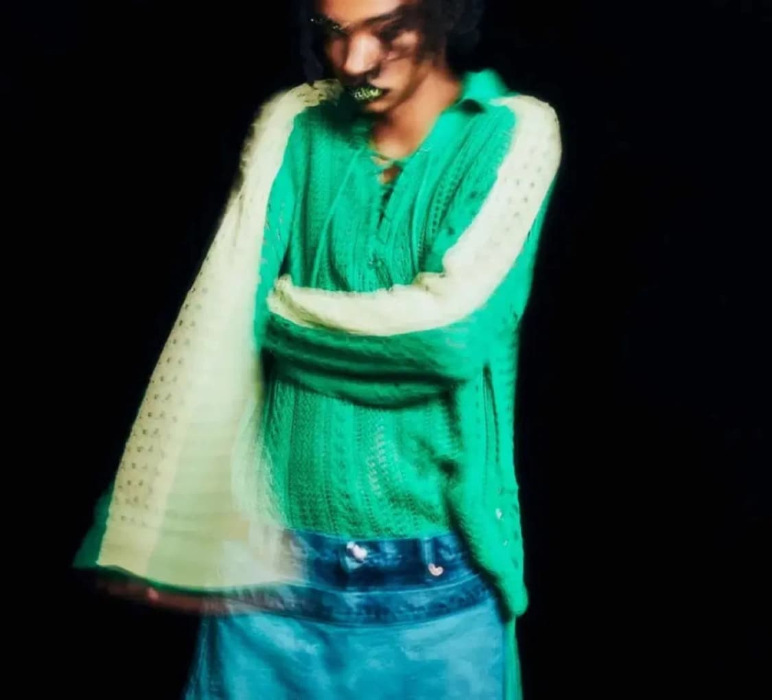 앤더슨벨 베스트 버즈 네트 칼라 스웨터 atb959m M 상품이미지2