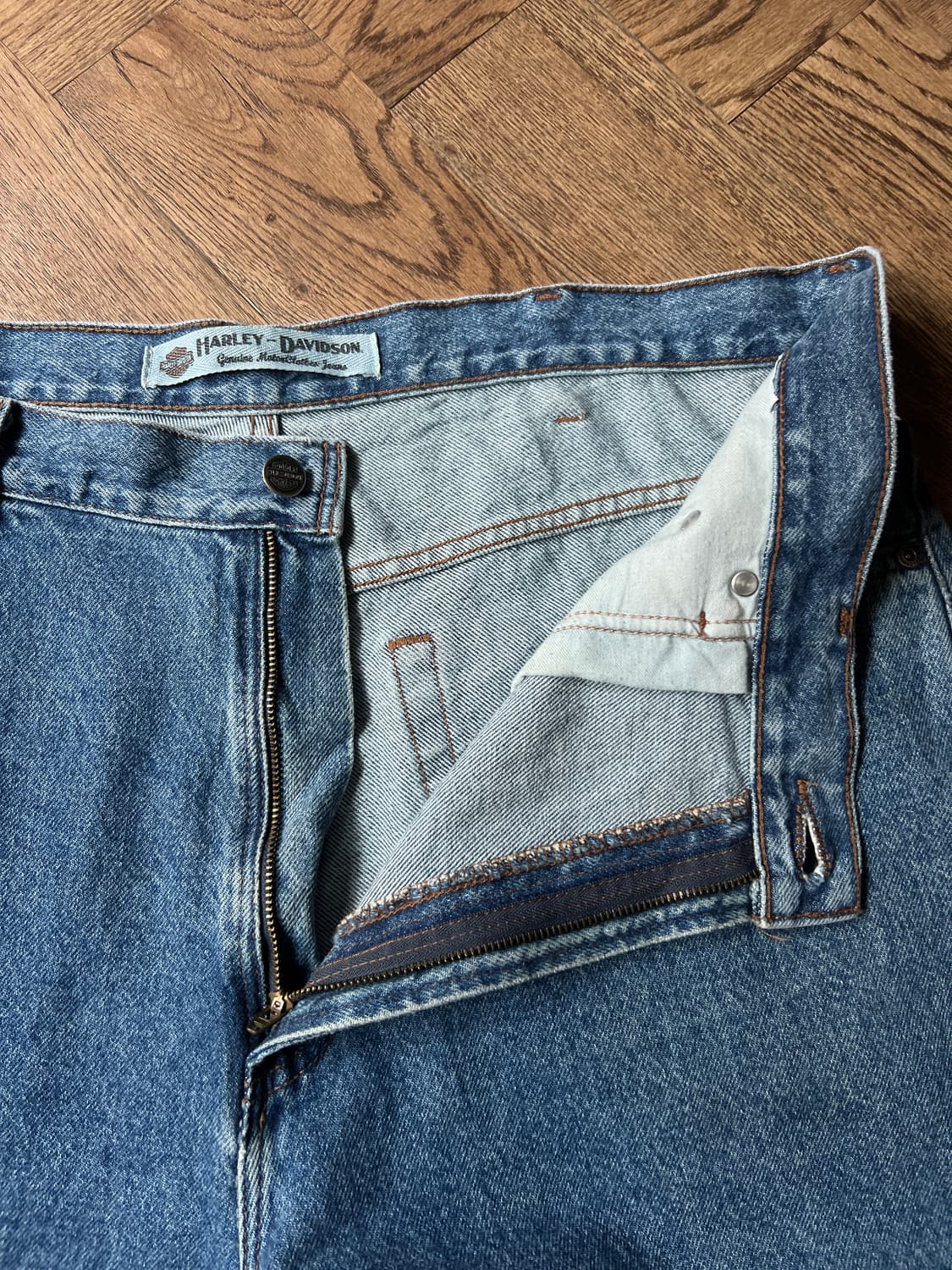 [40]할리데이비슨 미디엄블루 라이더 데님 팬츠 상품이미지3