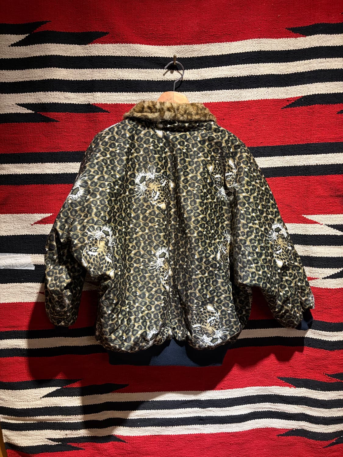 Leopard fur quilting jacket / 레오파드 봄버자켓 상품이미지2