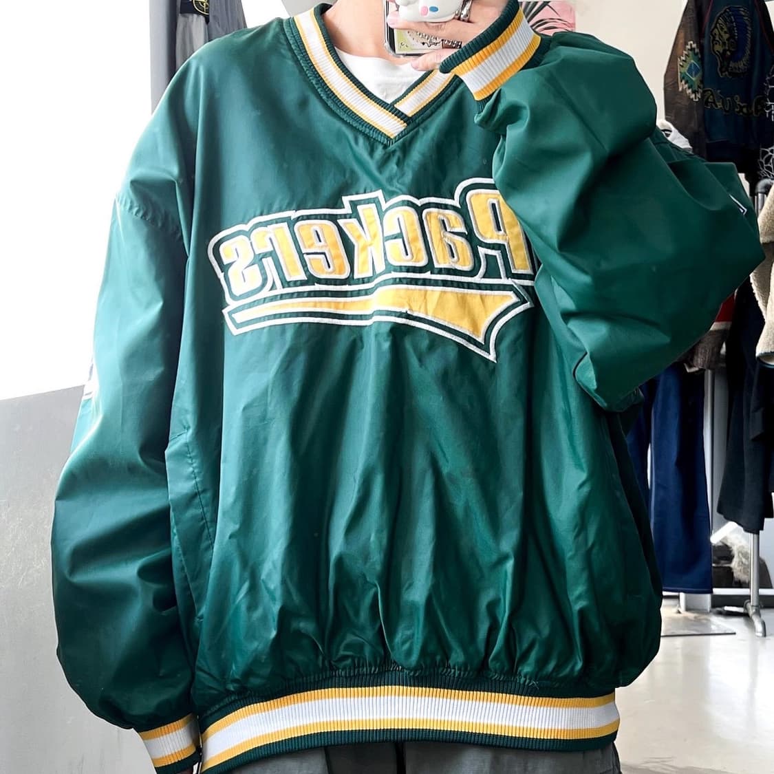 스타터 90s NFL 그린베이 패커스 풀오버 웜업 상품이미지1