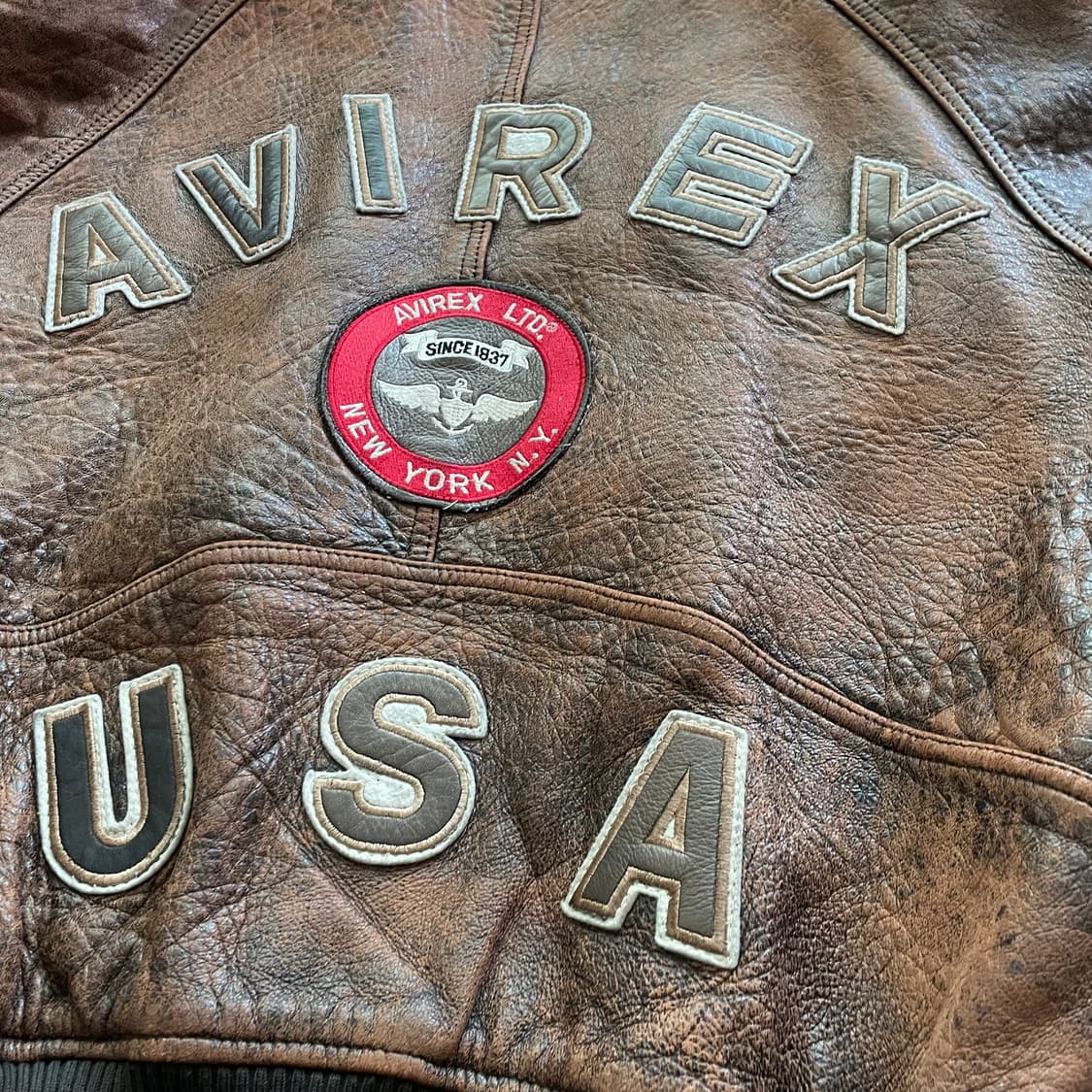 90's Avirex Real leather jacket 상품이미지3