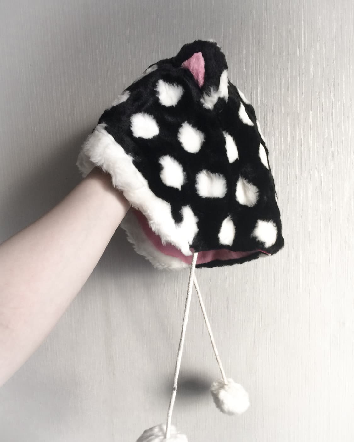  Fake fur pattern cat ear hat 상품이미지6