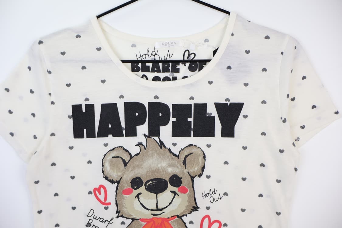 Colza Kitsch Bear Short Sleeve T-Shirts 상품이미지5