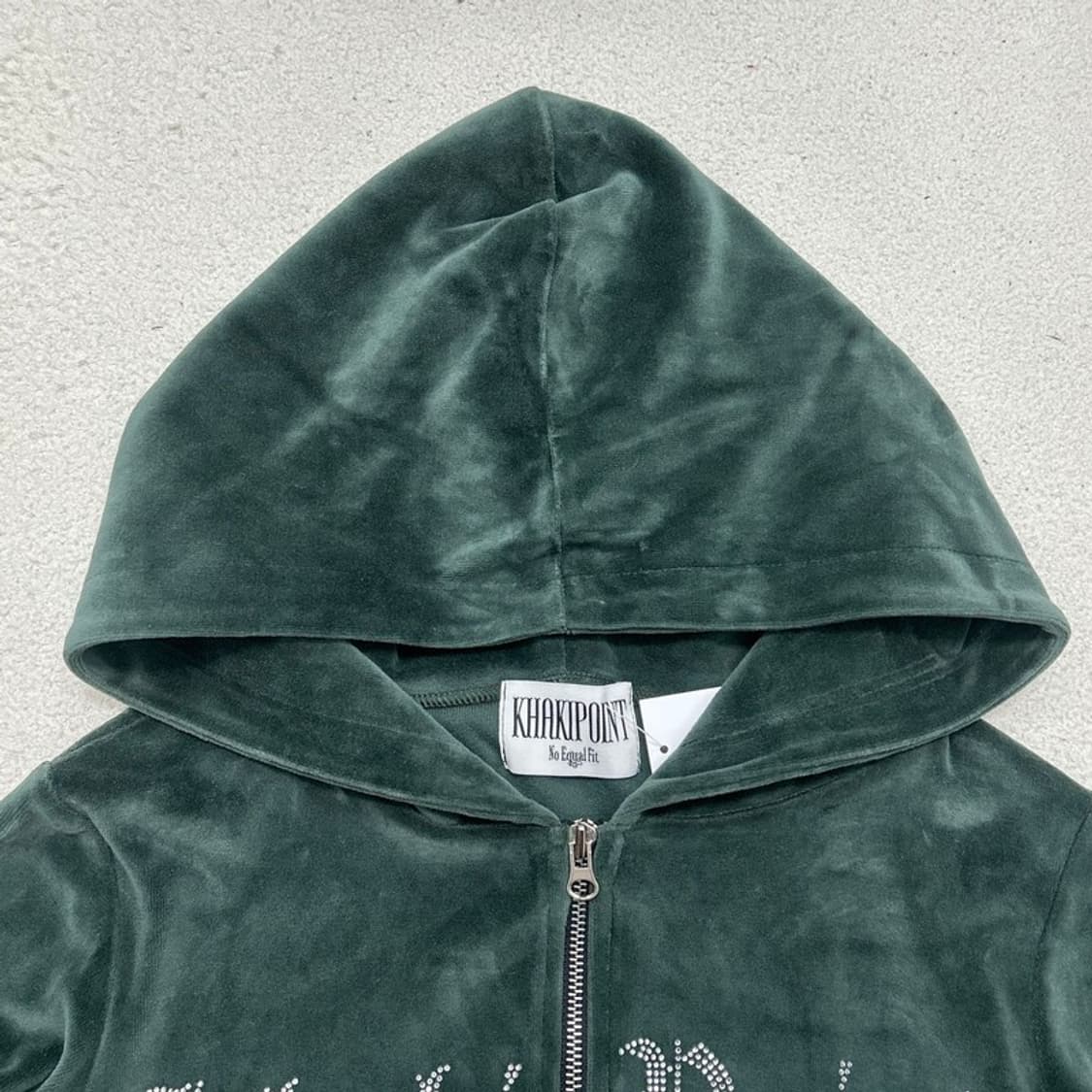 카키포인트 큐빅 벨벳 후드집업 퍼플 OS 상품이미지3