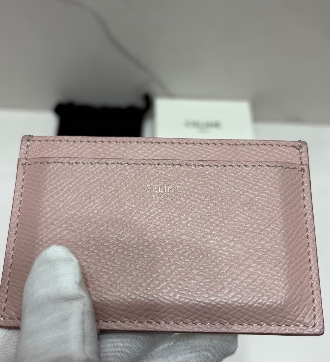 [정품] 셀린느 그레인드 핑크 카드지갑 상품이미지2