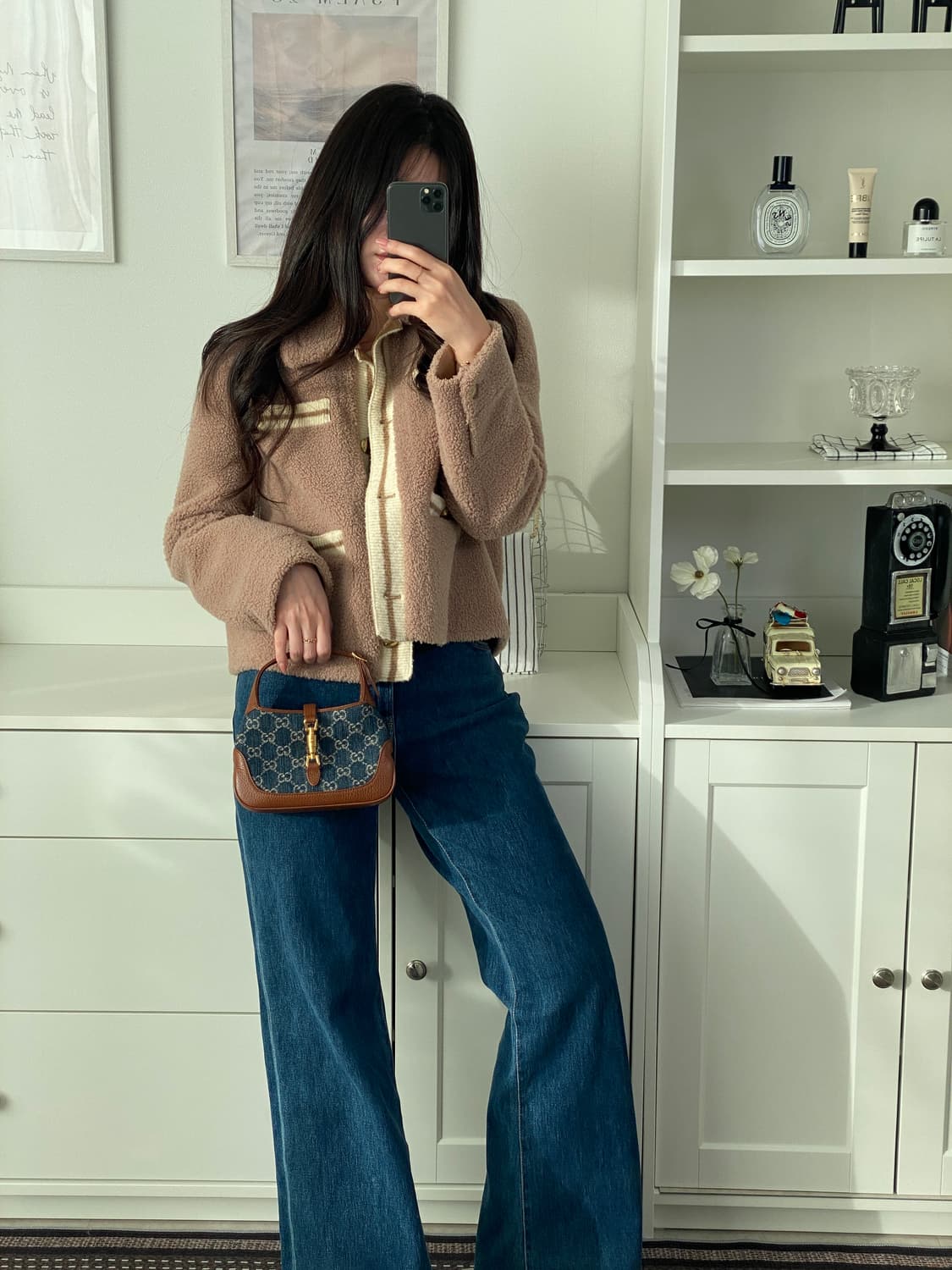 구찌 재키 데님 미니 호보백 상품이미지4