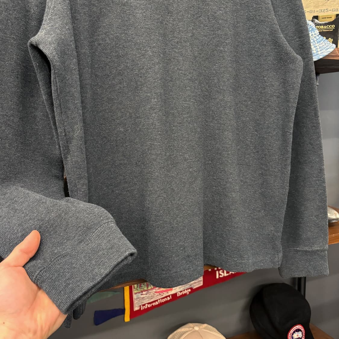 90s 폴로 랄프로렌 파인리브 하프집업 코튼니트 스웨터 차콜 N642 상품이미지4