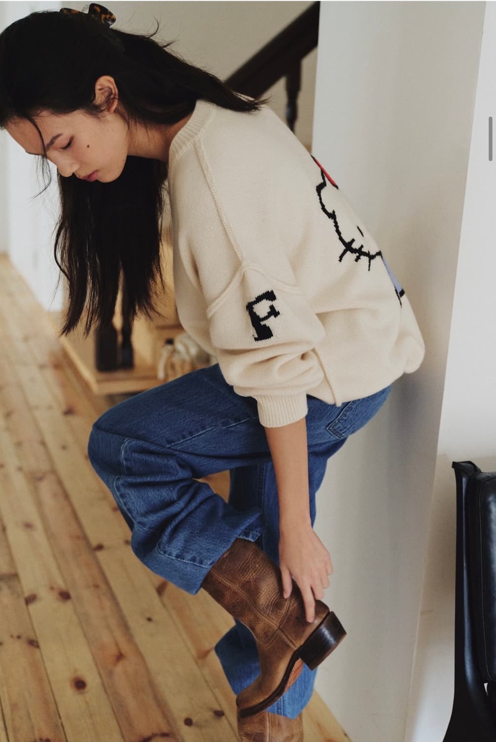 파르벵 헬로키티 브이넥 니트  상품이미지4