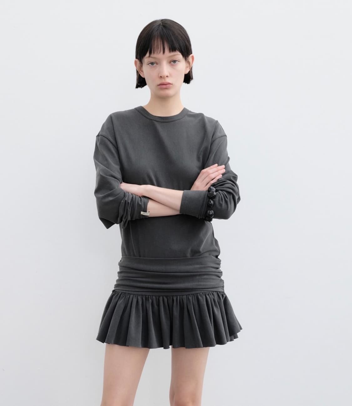 Yunse wrap dress 윤세 롱슬리브 미니원피스 상품이미지2