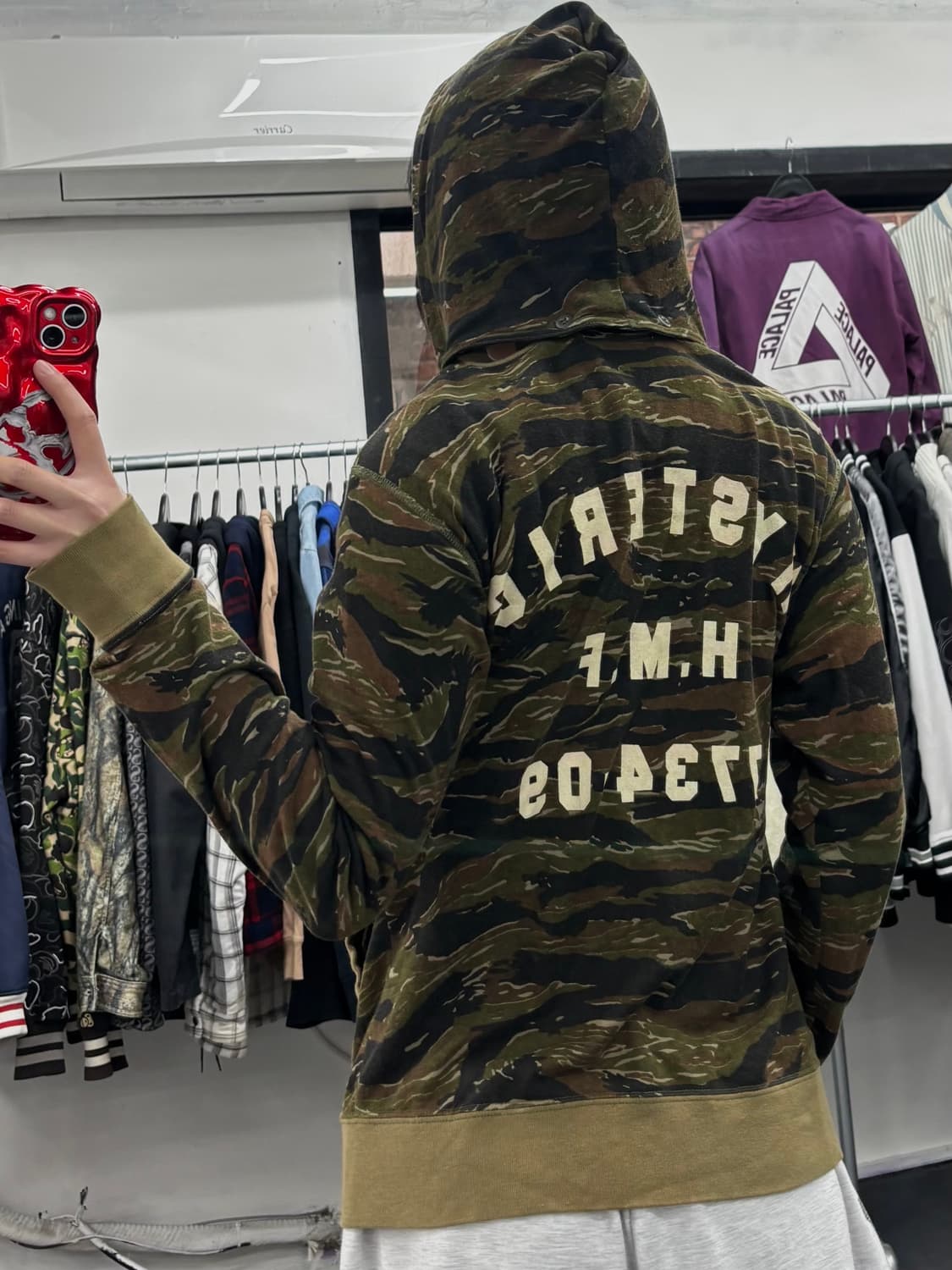 히스테릭 글래머 카모 후디 가디건 상품이미지4