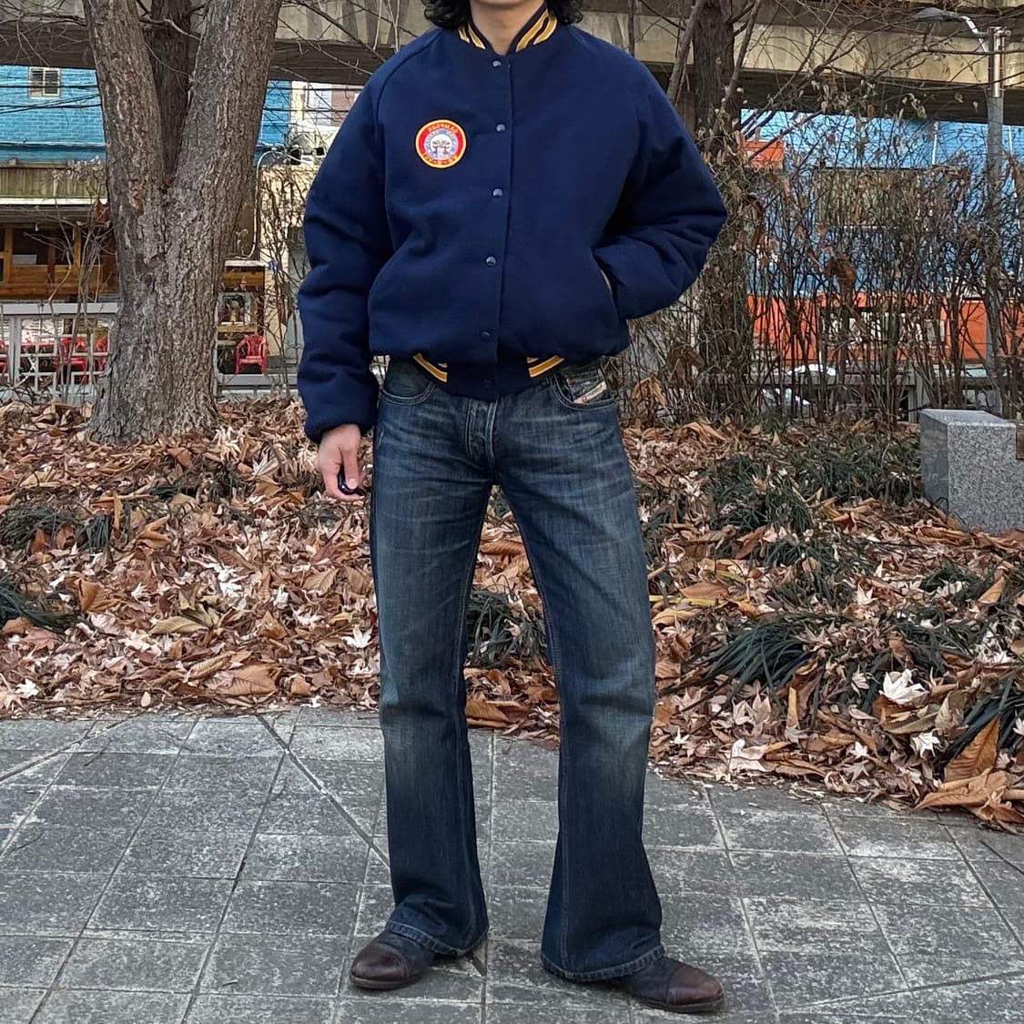 80s USA 미 해군 U.S. Navy 바시티 자켓 상품이미지3