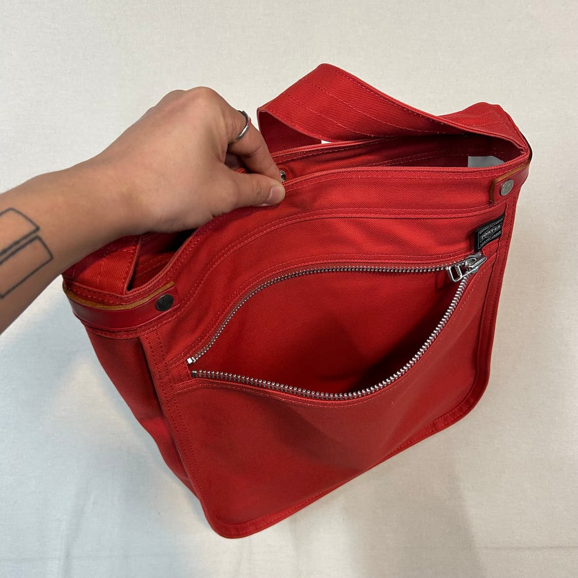 요시다 포터 포터걸 라지 크로스백 숄더백 가방 레드 PG01 상품이미지5