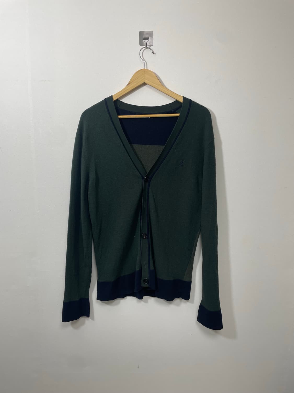 빈폴 카키 배색 가디건 XL - K36  상품이미지1