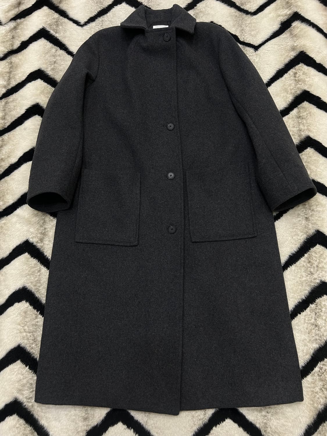 [여성55]스튜디오톰보이 울 카라 롱 코트/그레이 상품이미지2