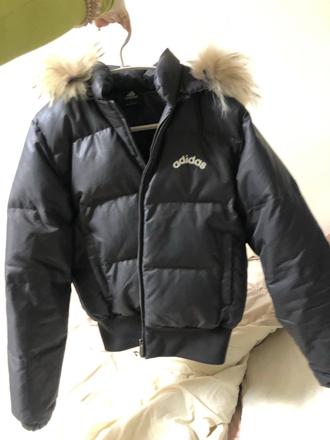 아디다스 빈티지 다크초코 브라운 패딩 대장 갸루 라떼 상품이미지7