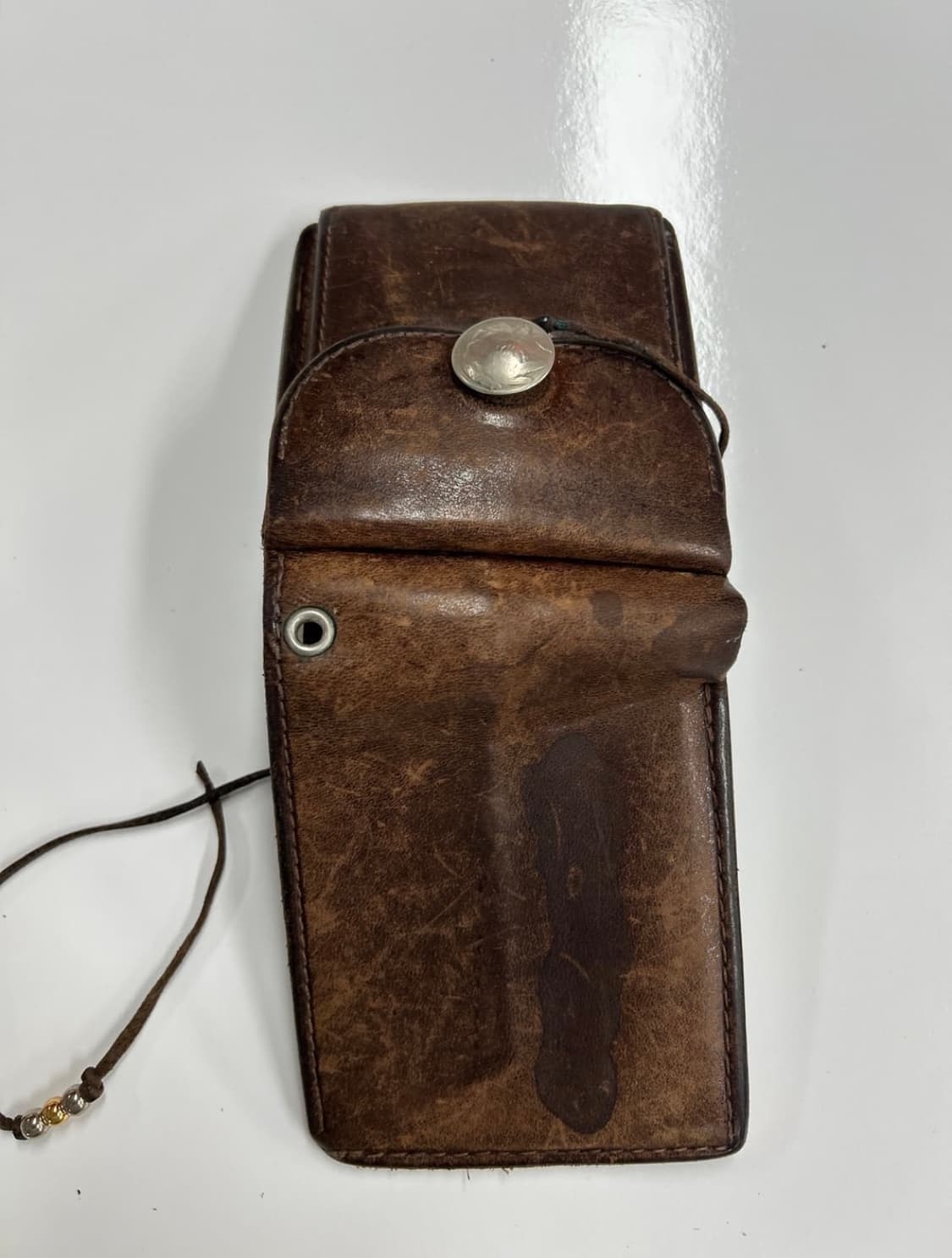 고로스 네추럴브라운 새들레더 콘초 반지갑 상품이미지6