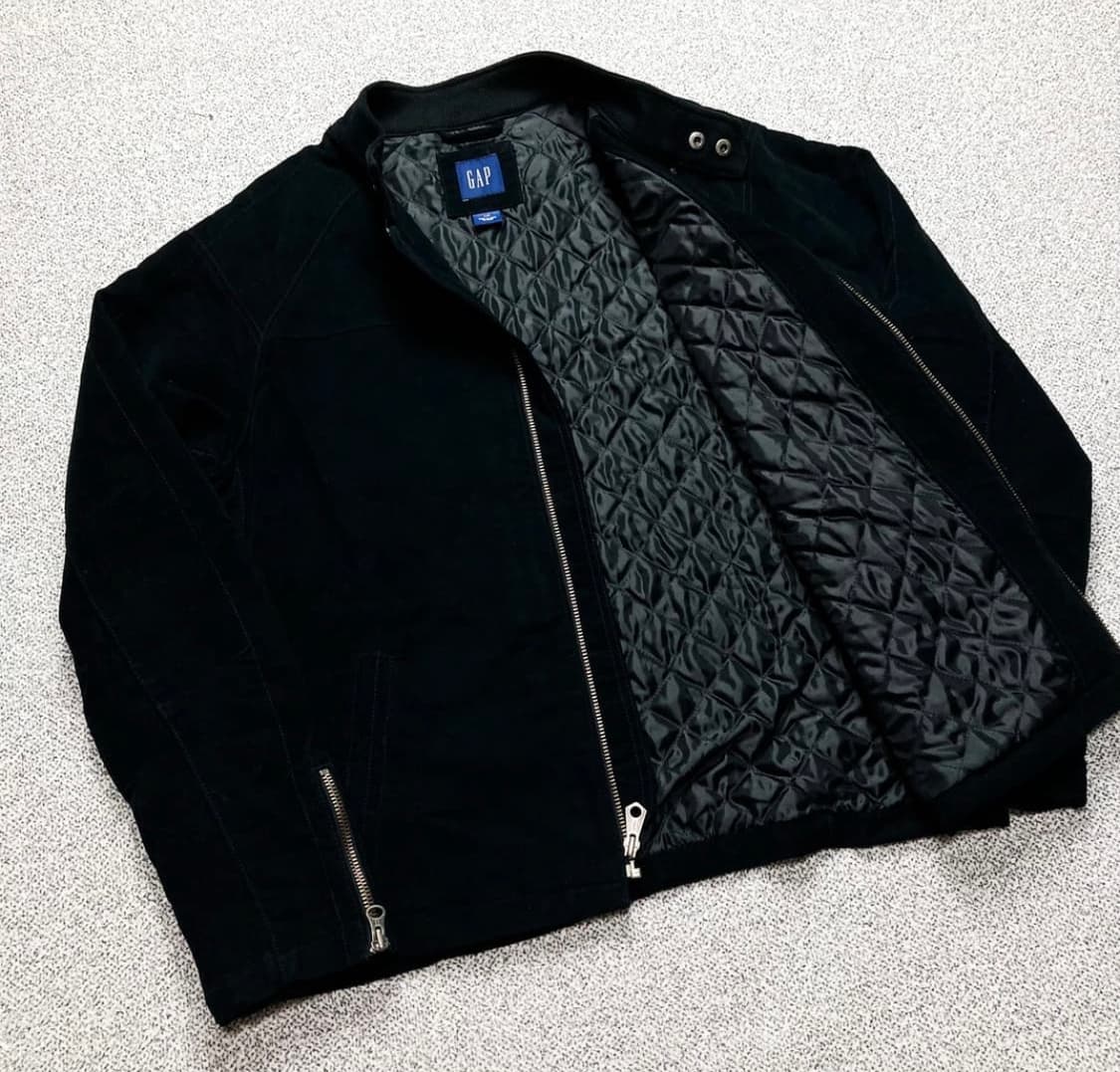 GAP 스웨이드 포인트 퀄팅 누빔 블랙 블루종  상품이미지4