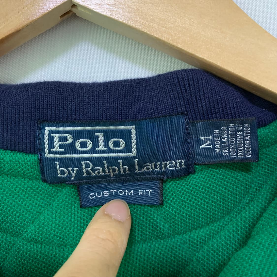 폴로 랄프로렌 그린/옐로우 빅로고 럭비 폴로티 반팔 카라 티셔츠 M 상품이미지6