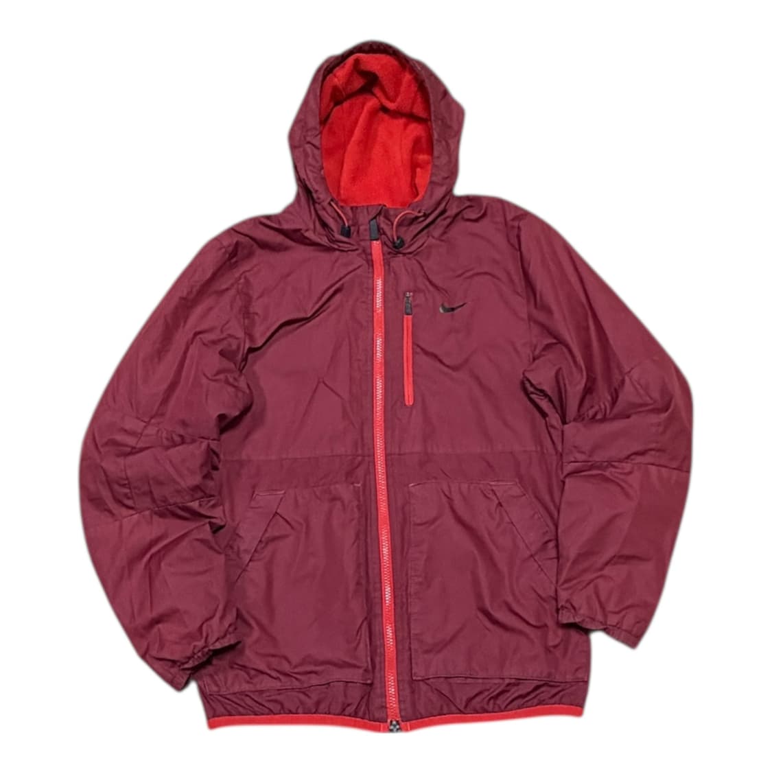 나이키 버건디 기모 플리스 바람막이 상품이미지1