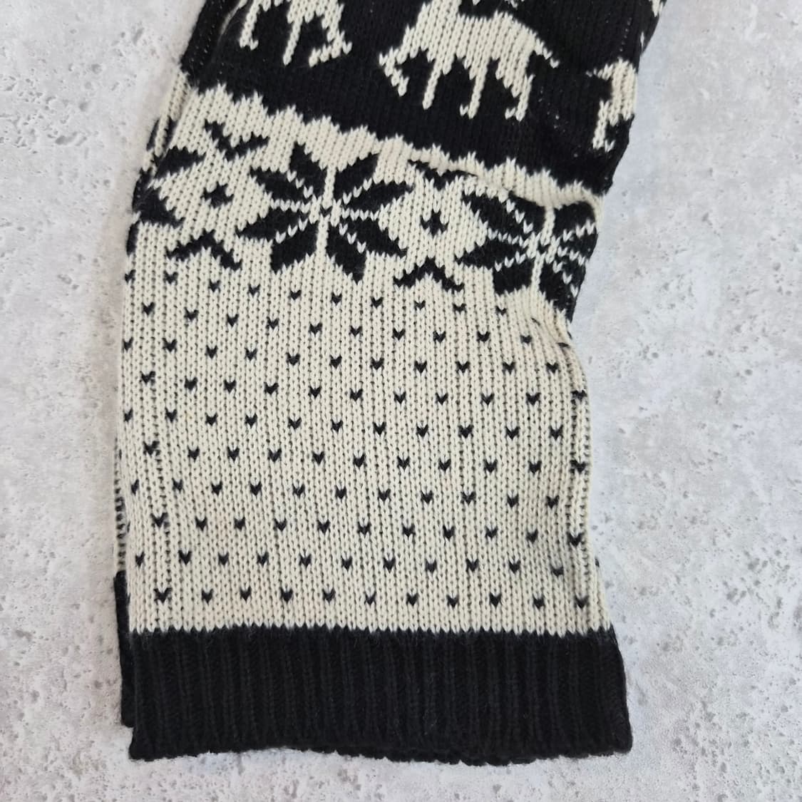 노르딕 눈꽃 사슴 패턴 니트 레그 워머 상품이미지4