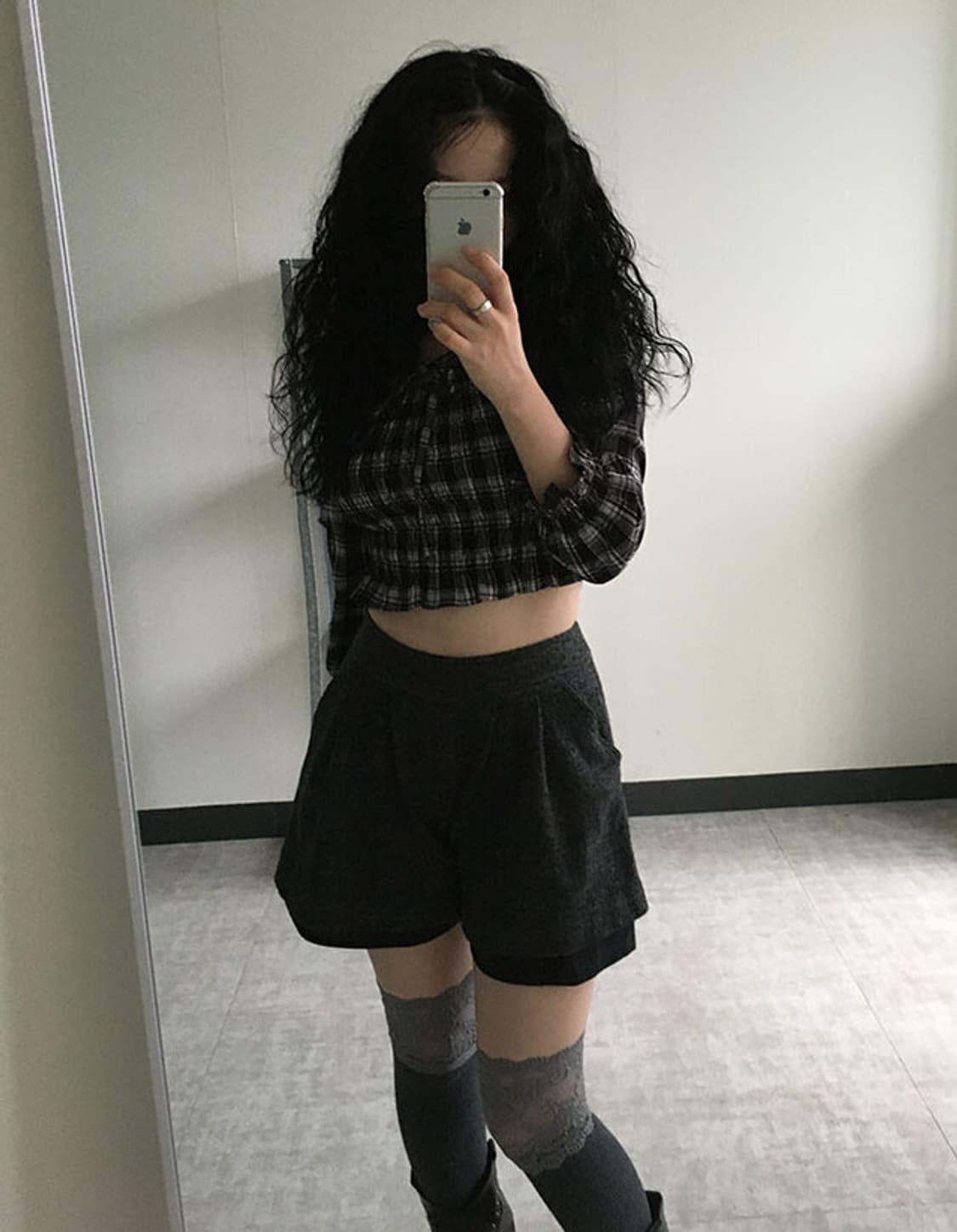 check smock blouse 상품이미지3