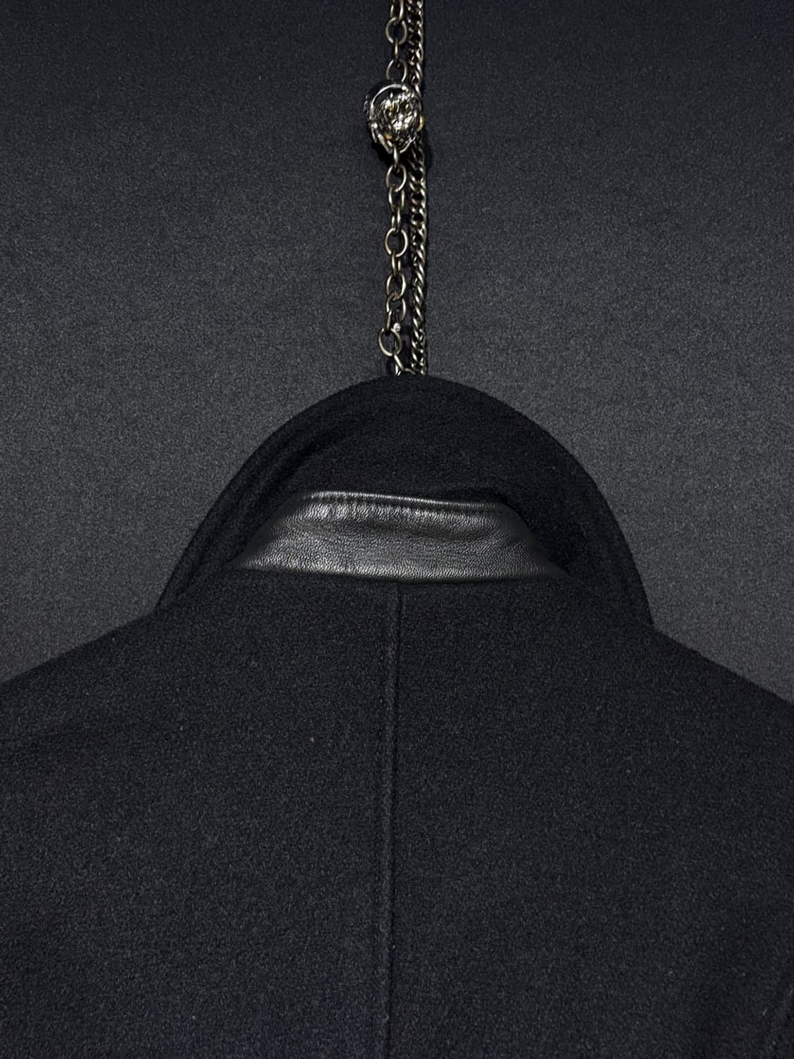 Schott 가죽 울 피코트 상품이미지3