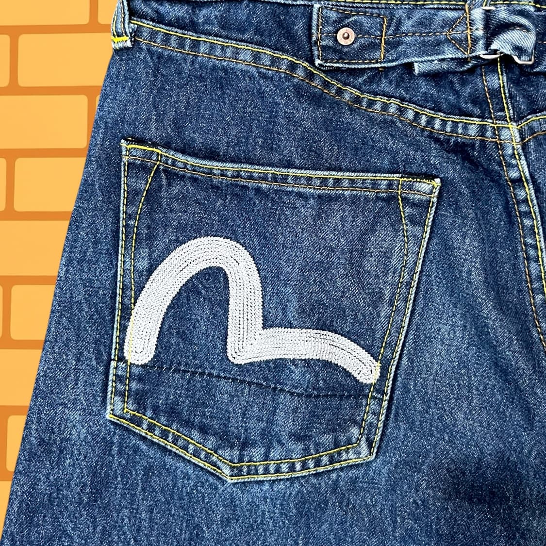 에비수 리버스 사이드 신치백 데님 팬츠 (32) 상품이미지2