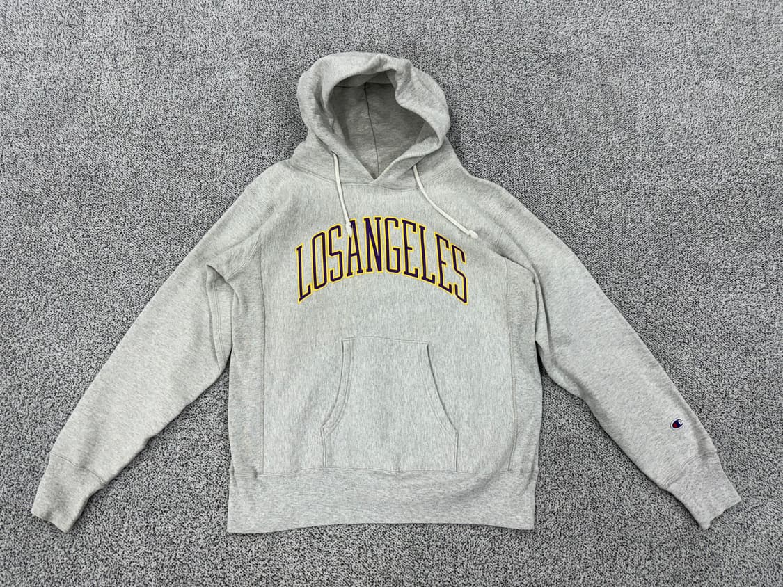 챔피온 70s 복각 USA 로스앤젤레스 리버스위브 후디 상품이미지1