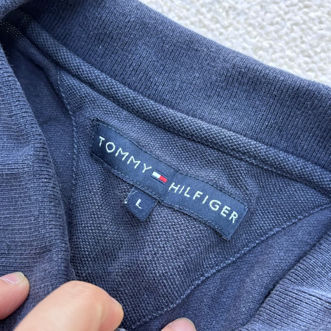 L 타미힐피거 반팔 카라 티셔츠 0313E 상품이미지3