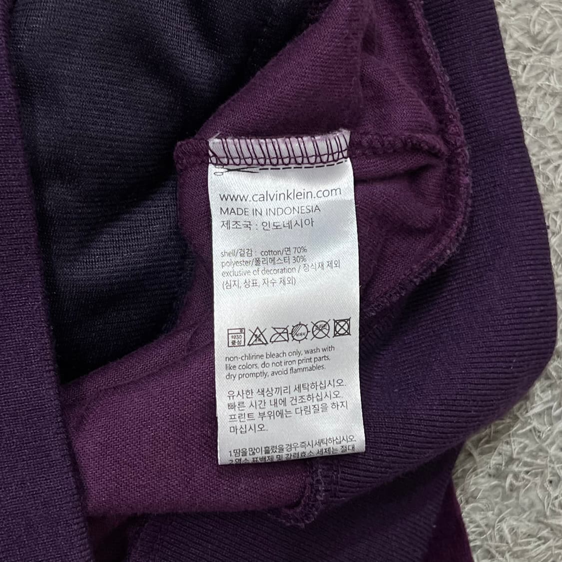 [우먼90-95] 캘빈클라인 벨벳 후드티 상품이미지4