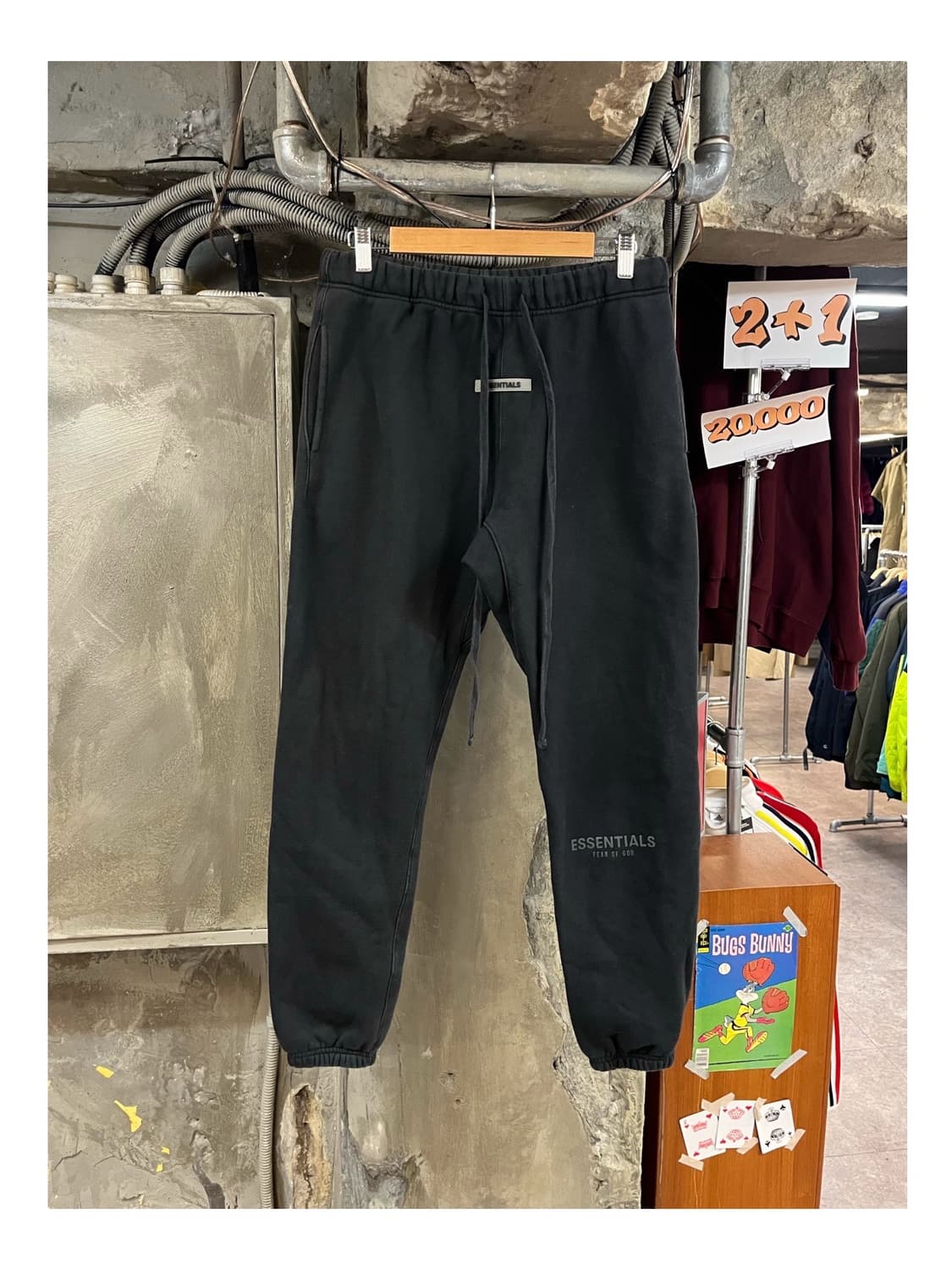 피어오브갓 에센셜 기모 스웻 조거 팬츠 차콜 M #csz3583  상품이미지1