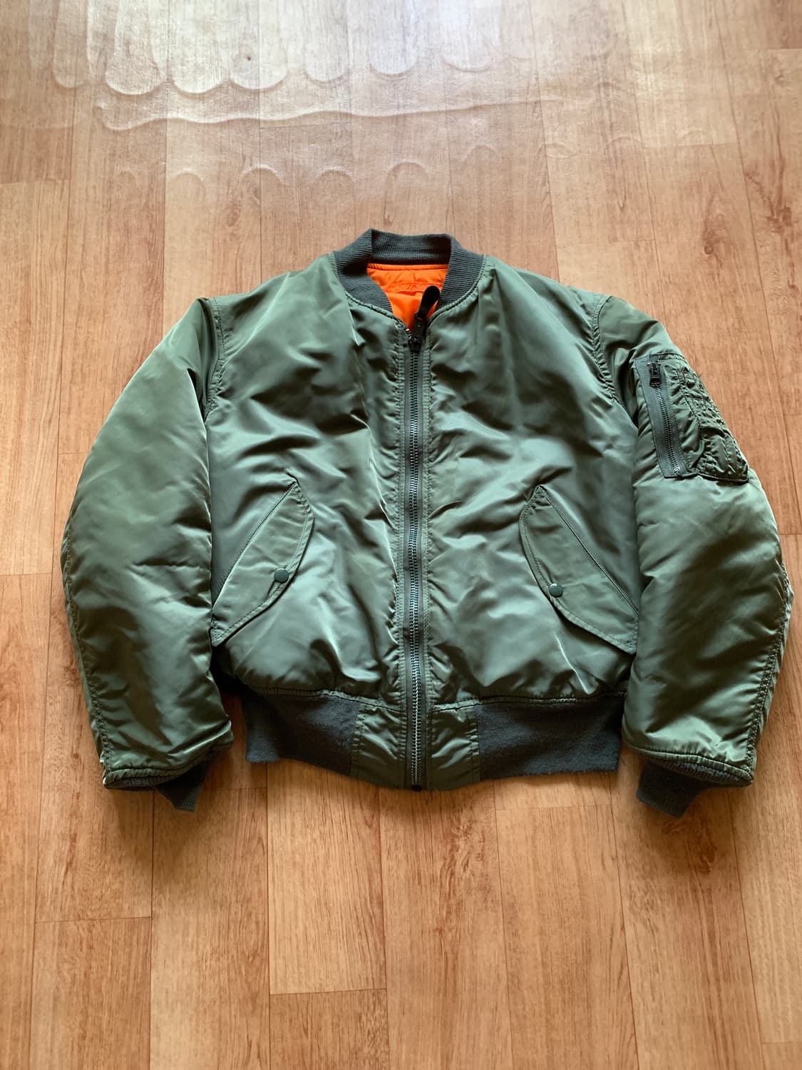 90s USA 알파인더스트리 군납 ma-1 플라이트자켓 상품이미지1