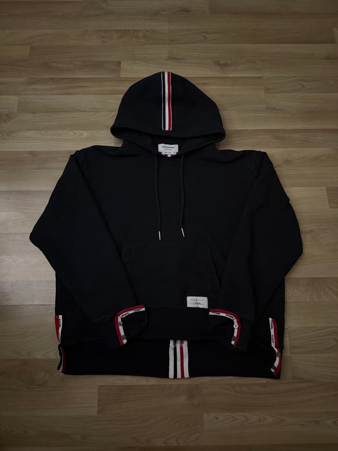 톰브라운 백삼선 후드티 5size(100~105) 상품이미지1