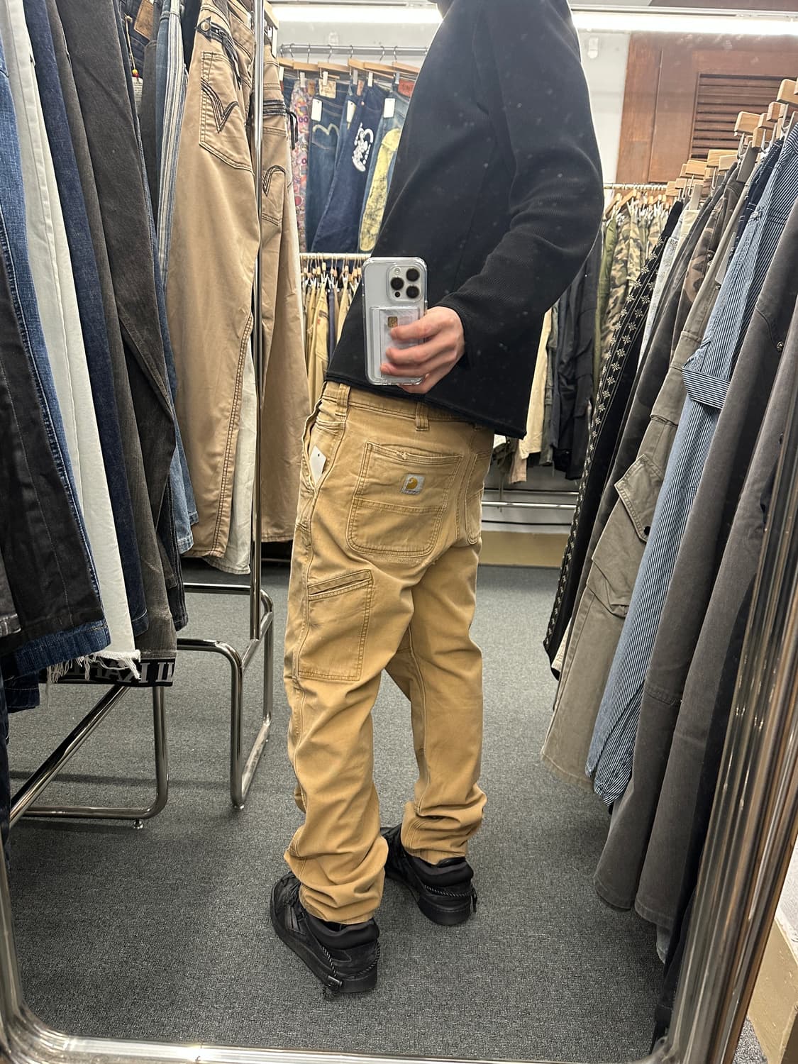 33) 칼하트 더블니 브라운 워크팬츠 상품이미지2