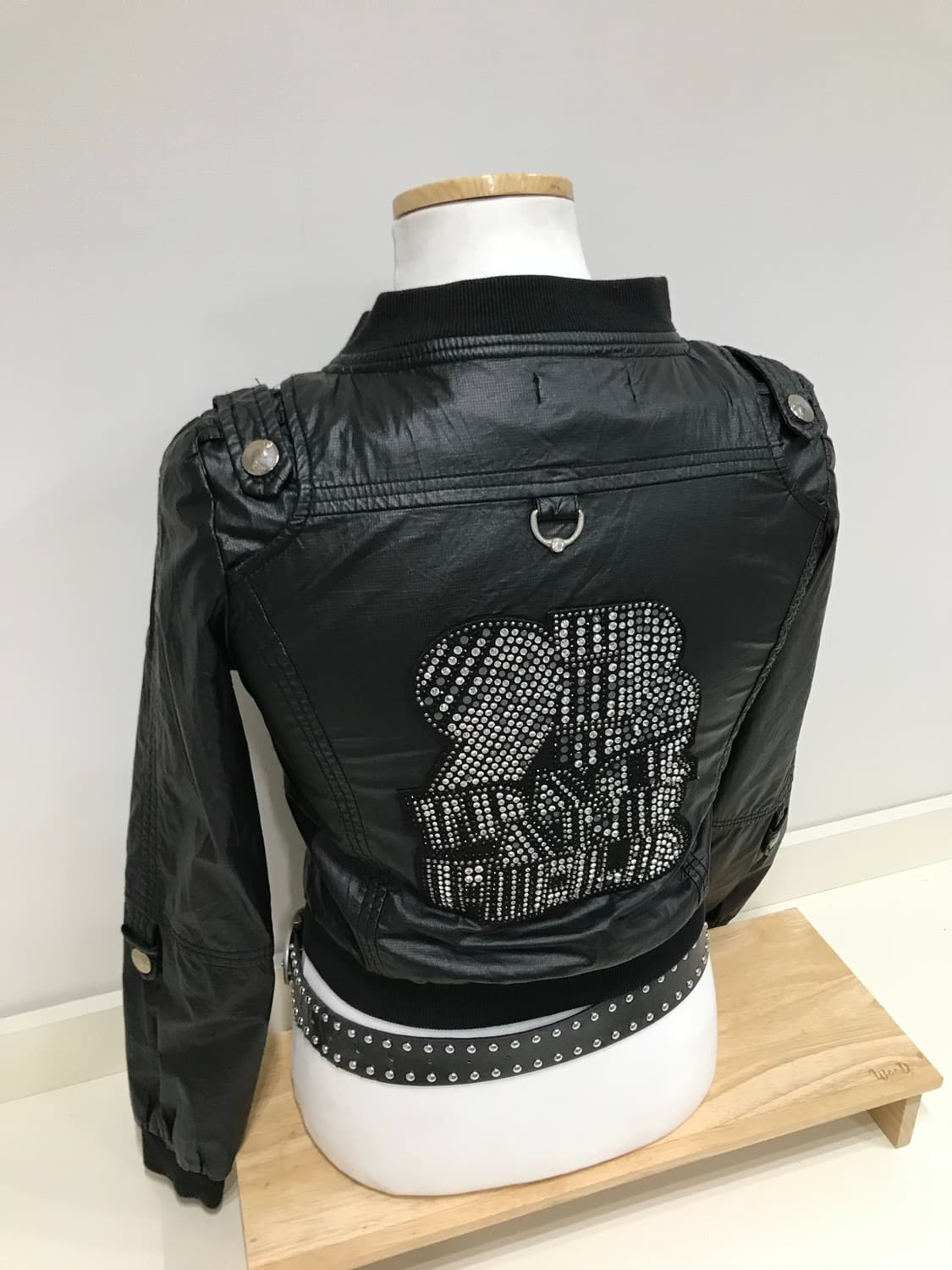 Black vintage bike jacket  상품이미지4