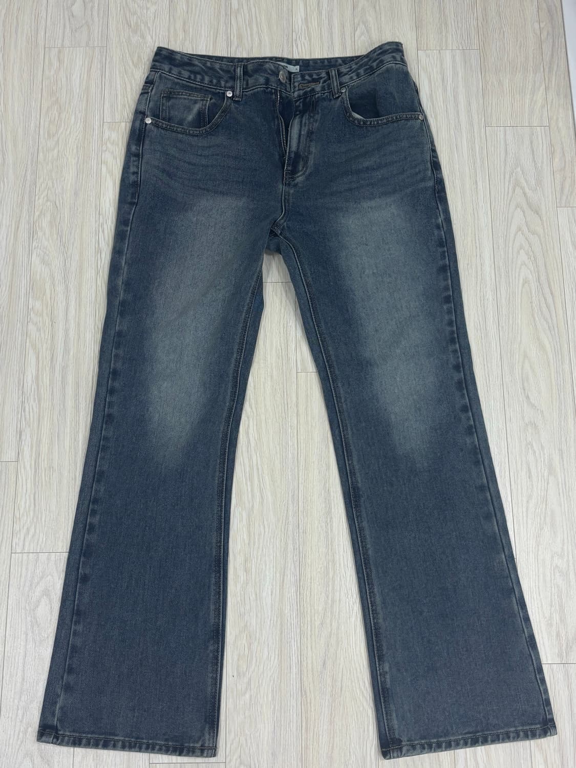 엑스컨테이너 세미 와이드 부츠컷 데님 팬츠 M 상품이미지3