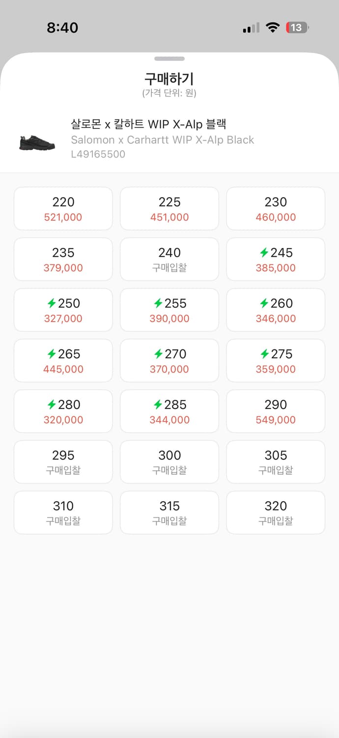 살로몬 칼하트 WIP 팝니다 상품이미지4
