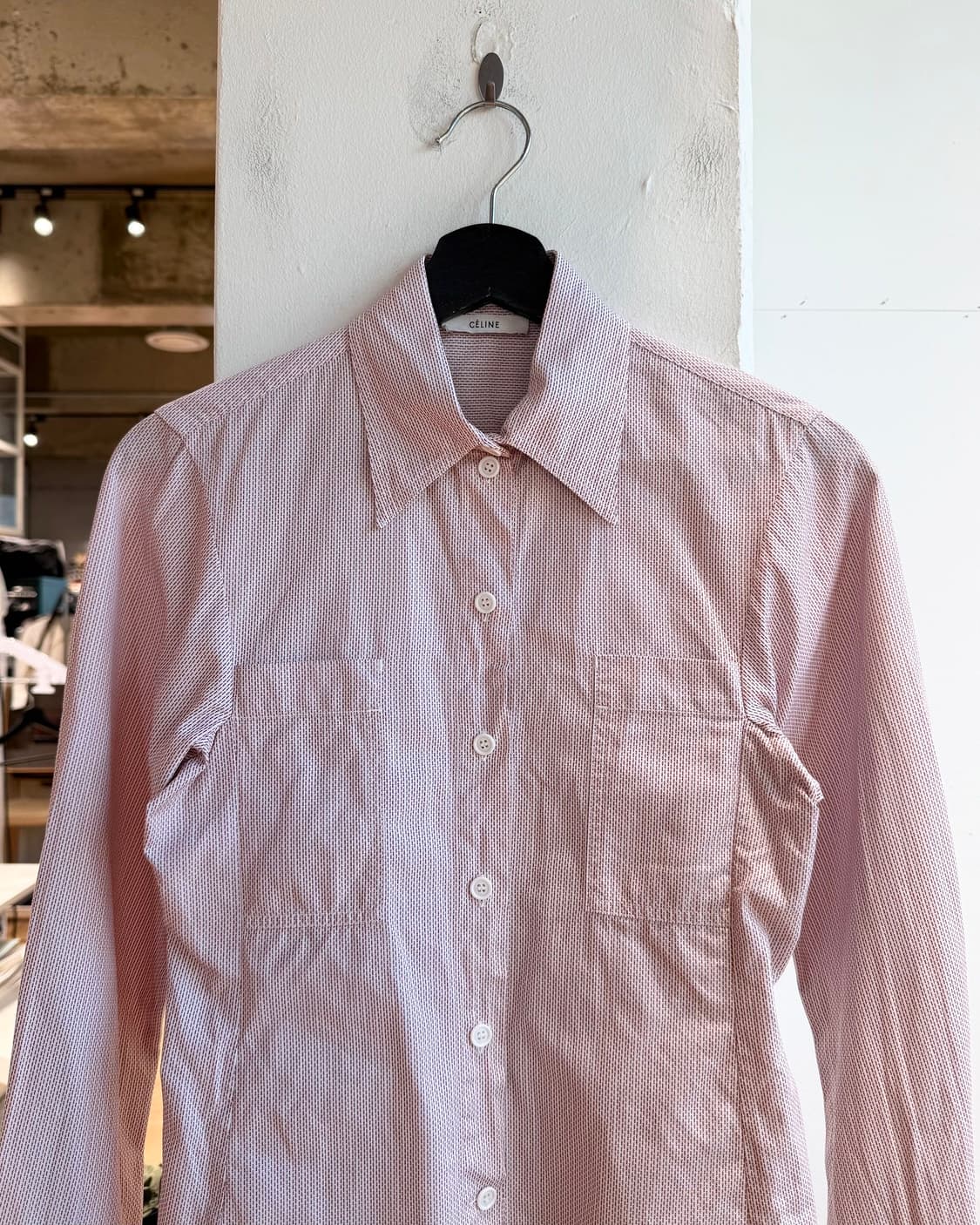 셀린느 레드 스트라이프 코튼 셔츠  상품이미지3