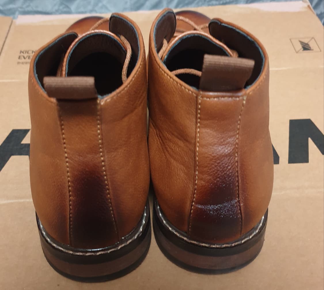 (보세) 빈티지에이징 가죽 처카부츠 브라운 (270) 상품이미지4