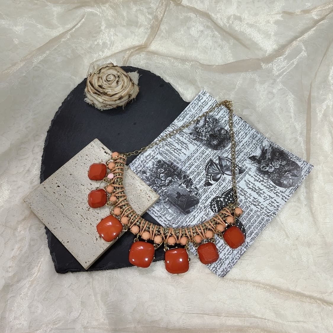 빈티지  오리엔탈 리본 목걸이 상품이미지2