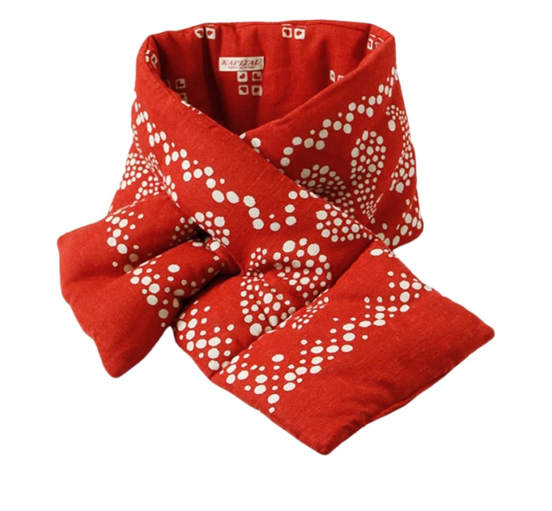 캐피탈 kapital 헴프 레이온 반다나 패턴 케사 머플러 레드 상품이미지1