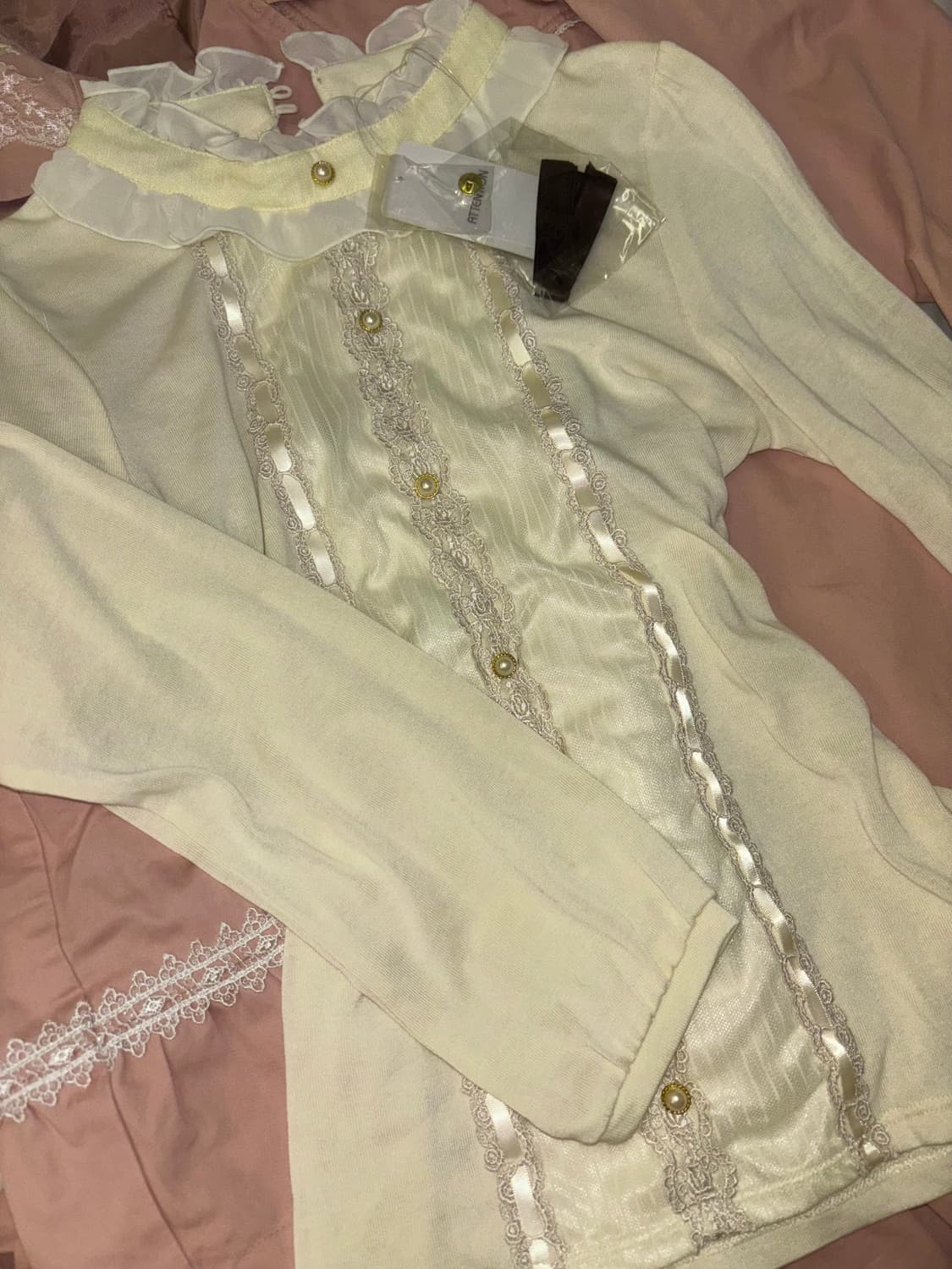 엑시즈팜 히메갸루 로리타 레이스 아이보리 블라우스 상품이미지3